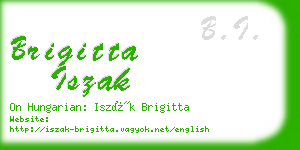 brigitta iszak business card